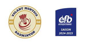 logo club badminton volant montois ffbad 1 étoile